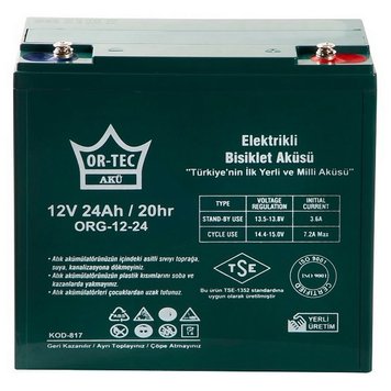 Гелевий аккумулятор OR-TEC 12V 24 AH GEL