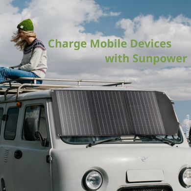 Портативное зарядное устройство солнечная панель Bresser Mobile Solar Charger 90 Watt USB DC (3810060)
