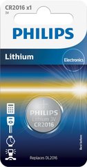 Батарейка Philips літієва CR2016 (CR2016/01B) блістер