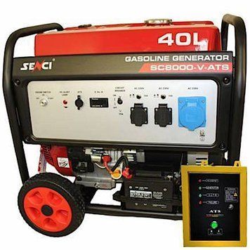 Генератор бензиновый SENCI SC8000V ATS