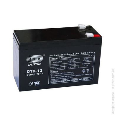 Аккумуляторная батарея OUTDO AGM OT 12-9 12V 9Ah (151 х 65 х 100), Q10