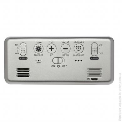 Будильник TFA с различными сигналами, серебристый (60203254)