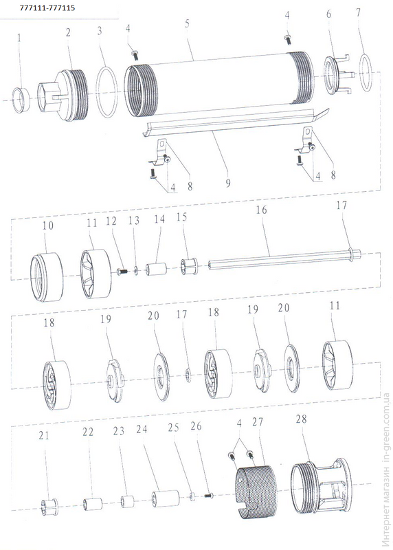 Насос центробежный AQUATICA (DONGYIN) (777113) 0.55кВт H 61(49)м Q 80(60)л/мин O94мм