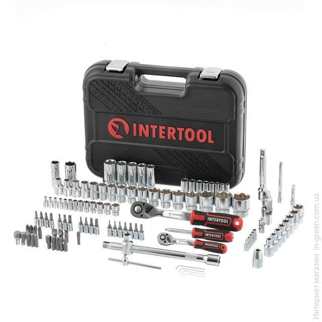 Набор инструментов 1/2 & 1/4, 110ед., SUPER LOCK, Cr-V INTERTOOL ET-8110