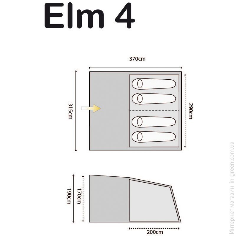 Палатка Highlander Elm 4 Teal