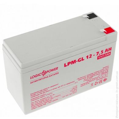 Акумулятор гелевий LOGICPOWER LPM-GL 12 - 7.5 AH