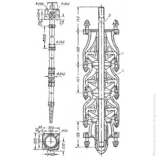 Глибинний насос АЗОВЭНЕРГОМАШ ЭЦВ 6-4-130