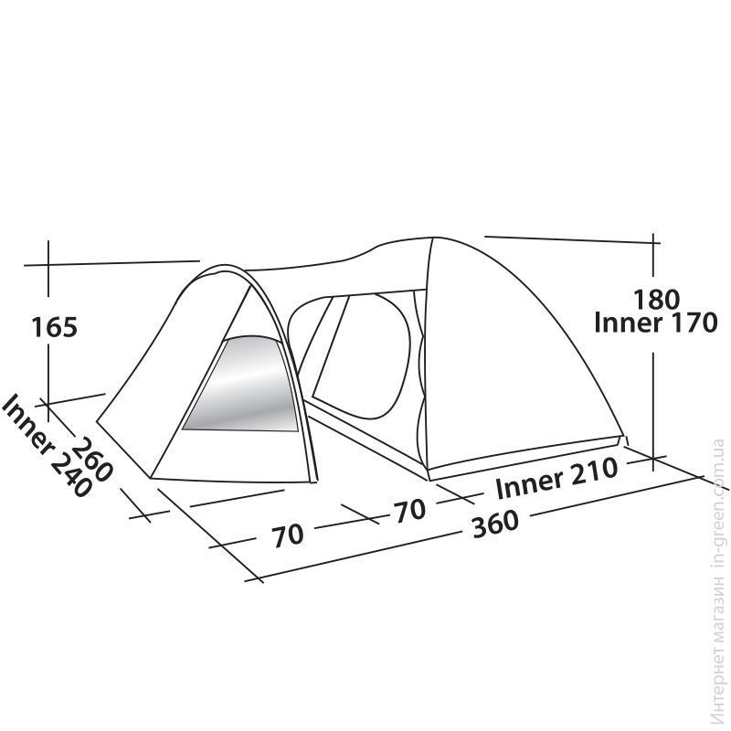 Намет EASY CAMP Blazar 400 Rustic Green (120385)