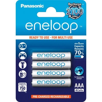 Аккумулятор Panasonic Eneloop AAA 750 4BP mAh NI-MH