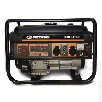 Генератор бензиновий GREENMAX MB3600B з ручним запуском