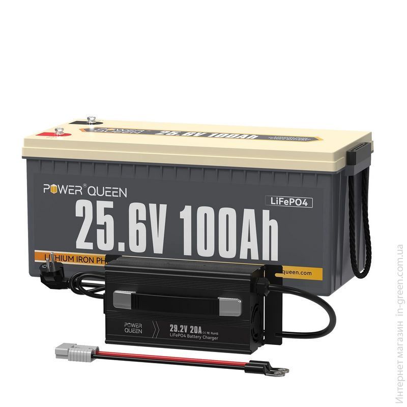 Акумуляторна батарея Power Queen LiFePO4 24V 100Ah