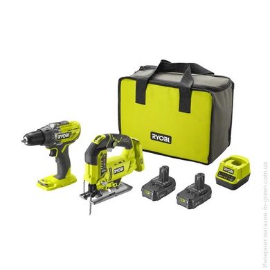 Набір з двох акумуляторних інструментів RYOBI R18DDJS-220S