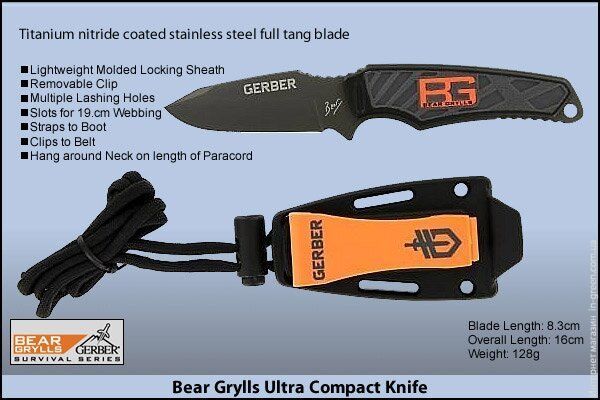Туристический нож Gerber Bear Grylls Ultra Compact Knife