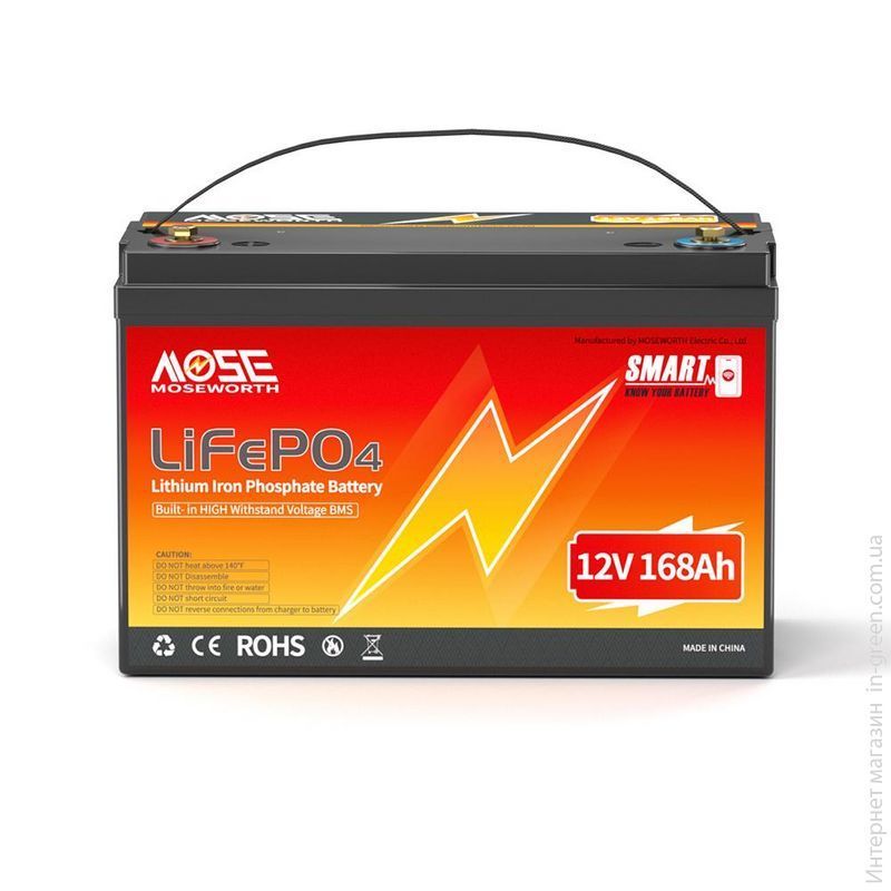 Аккумулятор Moseworth LiFePO4 12V/168AH (2160W*h) Bluetooth