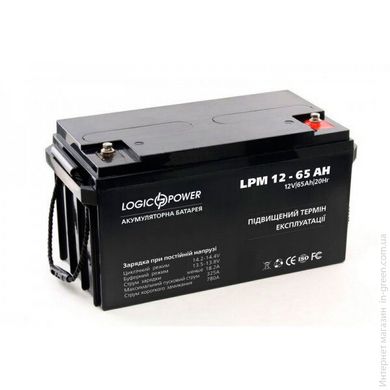 Гелевий акумулятор LOGICPOWER LPM-GL 12-65 AH