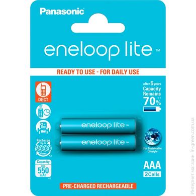 Акумулятор Panasonic Eneloop Lite AAA 550 2BP mAH NI-MH