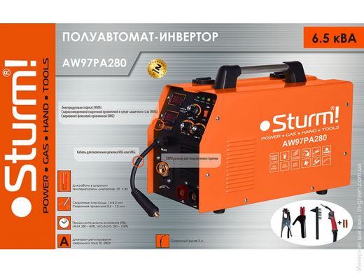Сварочный инвертор-полуавтомат STURM AW97PA280