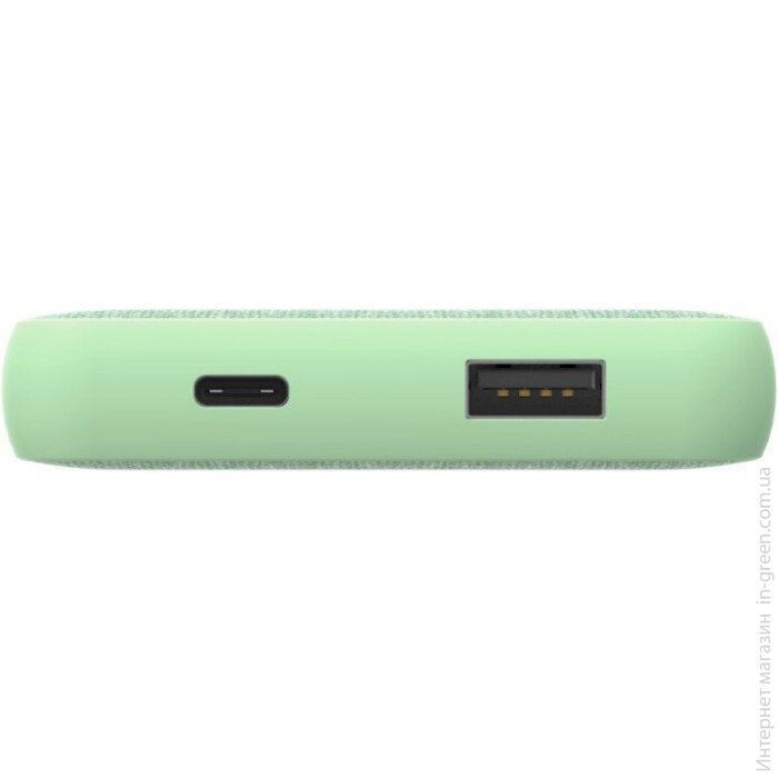 Портативное зарядное устройство Power Bank Hama Fabric 10 10000 mAh Smoke Green