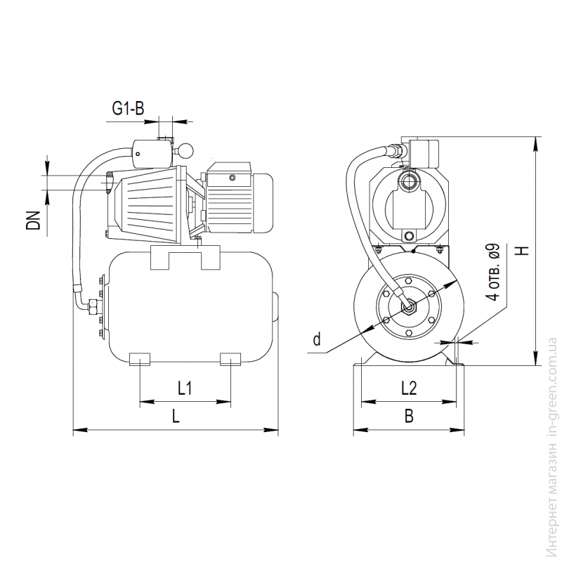 Насосная станция Rudes AUJET 100/24L 2200000090515