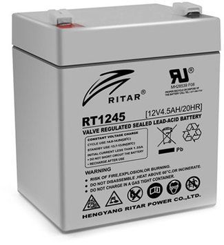Аккумуляторная батарея AGM RITAR RT1245 12V 4.5Ah