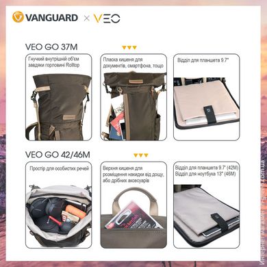 Рюкзак Vanguard VEO GO 37M Khaki-Green