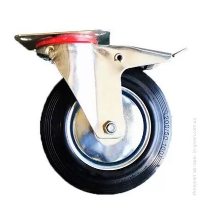 Колесо поворотное с тормозом для вышки-туры VIRASTAR 200 мм