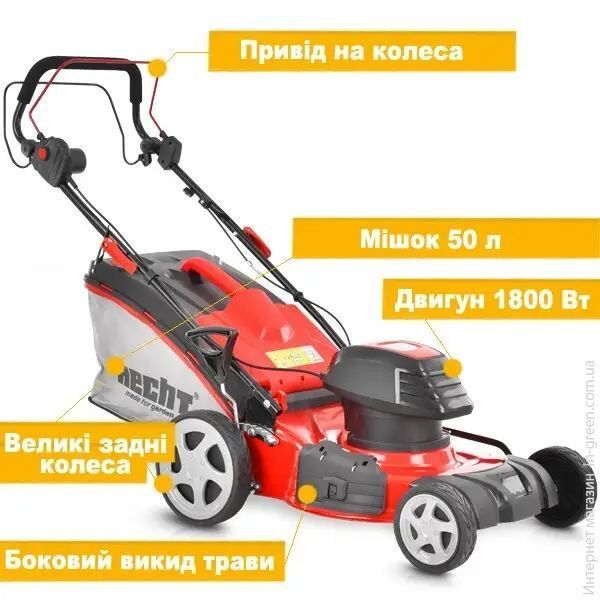 Газонокосарка електрична HECHT 1802 S