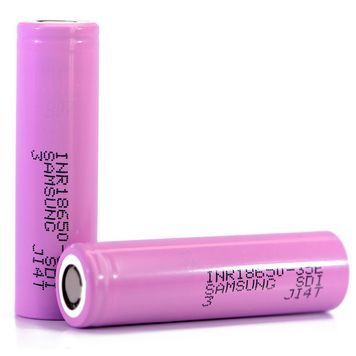 Аккумулятор Li-Ion Samsung INR18650-35, 3350mAh, 8A, 4.2/3.6/2.5V, PINK, 2 шт. в упаковке, цена за 1 шт.
