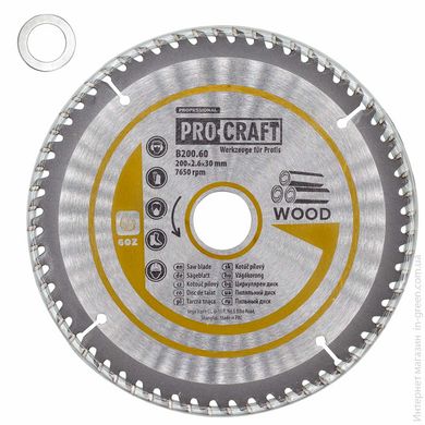 Пиляльний диск PRO-CRAFT B200.60 60T (по дереву)