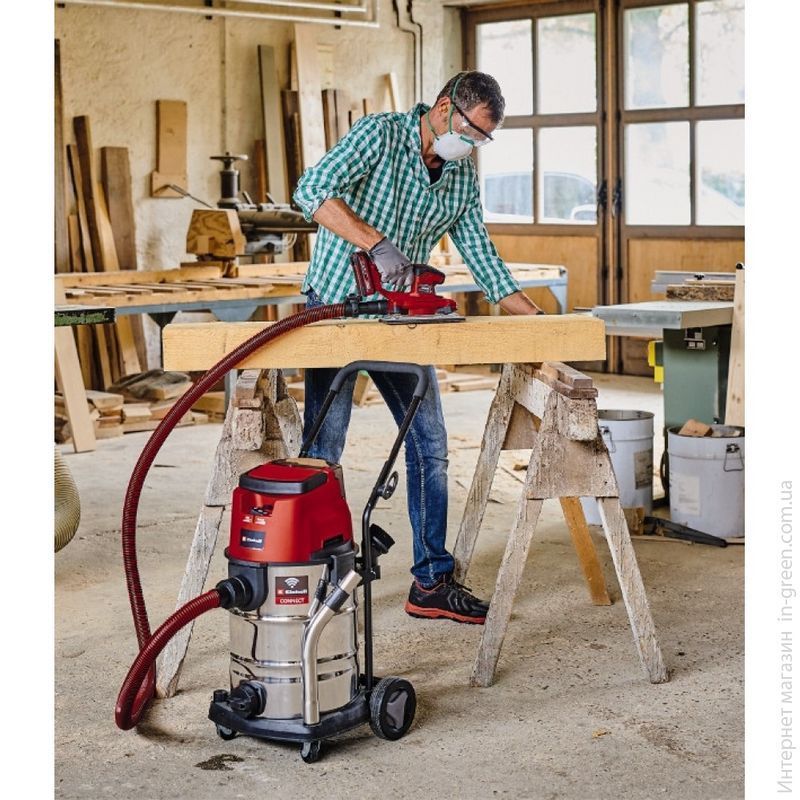 Пилосос для вологого та сухого прибирання акумуляторний Einhell TP-VC 36/30 S Auto-Solo (2347143)