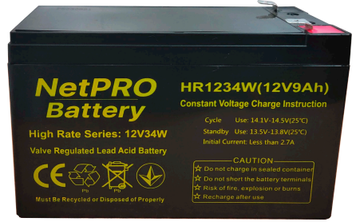 Акумулятор NetPRO HR1234W (12V/9Ah High Rate)