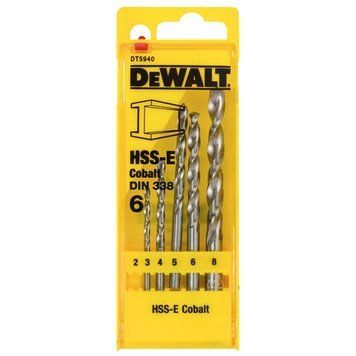 Набор кобальтовых сверл HSS-E DIN 338 DeWALT DT5940