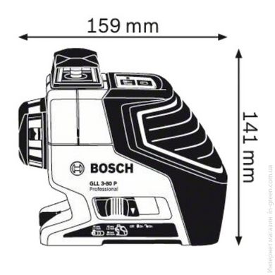 Лазерный нивелир BOSCH GLL 3-80 P + BS 150 + ВКЛАДКА ПОД L-BOXX