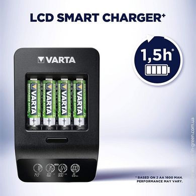 Зарядное устройство VARTA LCD Smart Plus Charger + Аккумулятор NI-MH AA 2100 мАг