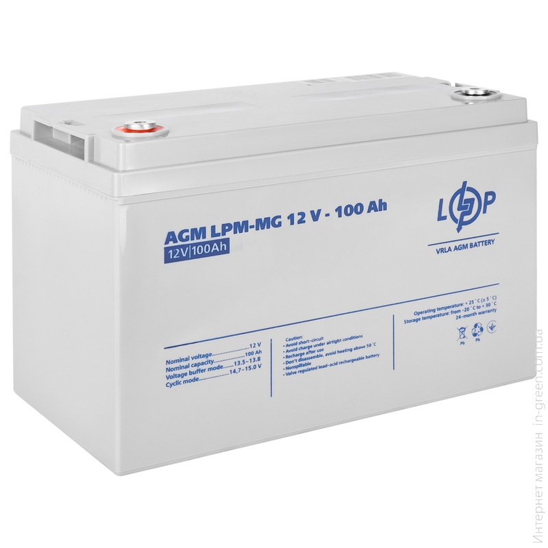 Гелевый аккумулятор LogicPower LPM-MG 12-100 AH