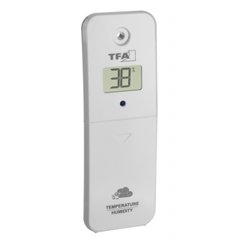 Датчик температури/вологості TFA "VIEW" до безпровідних метеостанцій, 868 МГц, білий, 50x18x145 мм (30380002)
