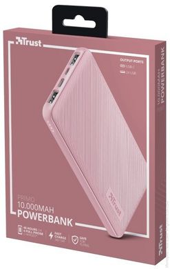 Портативний зарядний пристрій Trust Primo 10000 mAh Pink