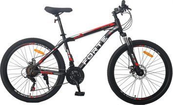 Велосипед FORTE BRAVES .рама 19", колеса 27,5", чорно-червоний