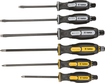 Отвертки TOPEX ударные, набор 6 шт.*1 уп.
