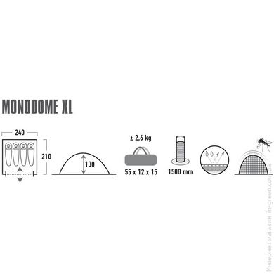 Намет HIGH PEAK Monodome XL 4 Black (10310)