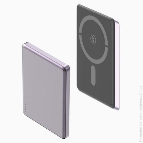 Портативное зарядное устройство (повербанк) Aspor A381 Magnetic Wireless 5000mAh (Type-C/20W) фиолетовый