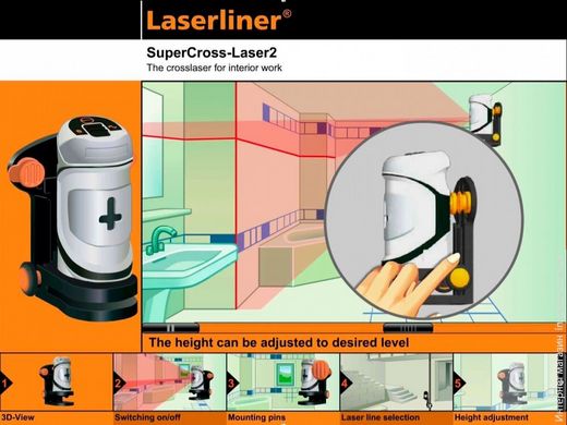 Лазерный нивелир LASERLINER SuperCross-Laser 2 P (081.125А)