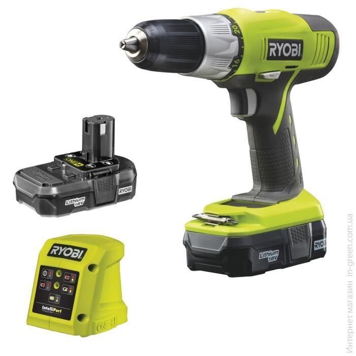 Аккумуляторная дрель RYOBI R18DDP-LL13G