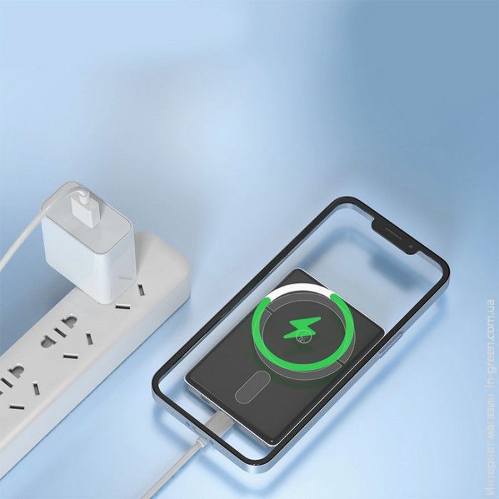 Портативное зарядное устройство (повербанк) Aspor A381 Magnetic Wireless 5000mAh (Type-C/20W) фиолетовый