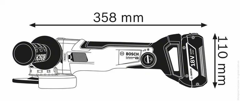 Шліфмашина кутова Bosch 18V-10 C (06017B0200)