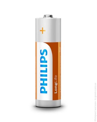 Батарейка Philips LongLife Zinc Carbon (R6L4B/10) вугільно-цинкова AA блистер
