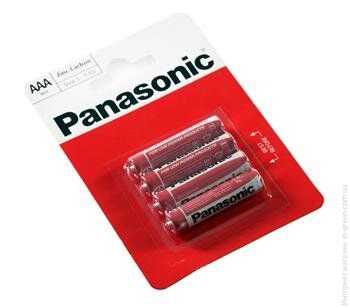 Батарейка Panasonic RED ZINK R03 BLI 4 ZINK-CARBON