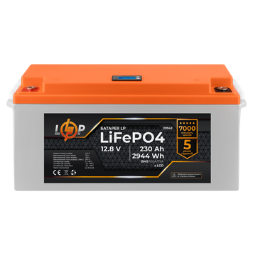 Аккумулятор LP LiFePO4 LCD 12V (12,8V) – 230 Ah (2944Wh) (BMS 150A/75A) пластик