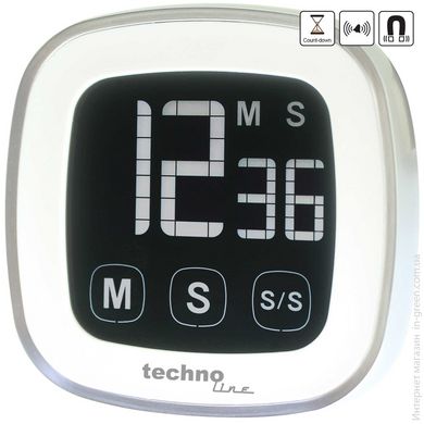 Таймер кухонний Technoline KT400 Magnetic Touchscreen White