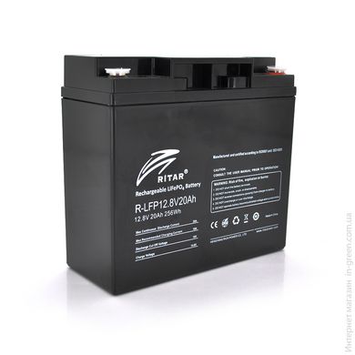 Аккумуляторная батарея Ritar LiFePO4 12,8V 20Ah 256Wh ( 180 x 78 x 165 (168) ) Q4